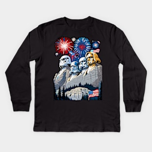 Mount Rushmore Kids Long Sleeve T-Shirt